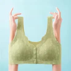 Sutiã Com Botão Frontal Tamanho Grande Sem Vestígios Confortável No Verão Colete Roupa Íntima Anel De Aço Para