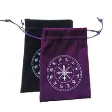 Bolsa Armazenamento Veludo Fase Da Lua / Tarotes / Cartão / Acessório Para Organização