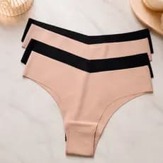 Kit 4 Calcinhas Tanga Laser Calcinha Sem Costura Não Marca Forro 100% algodão