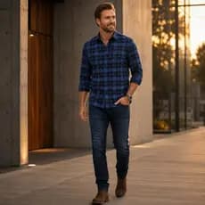 Camisa Xadrez Masculina Flanelada Slim Fit Casual P ao GG