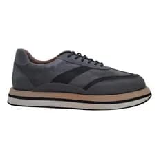 Tênis Sneaker Wizzor Vertex Cinza Couro