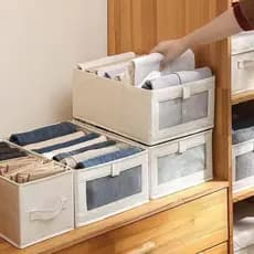 Caixa Organizadora Premium de Guarda Roupa Armazenamento Multiuso Armário Grande  Dobrável Resistente Para Roupas