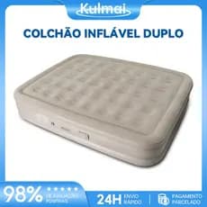 Colchão Inflável Queen Casal Cama De Campanha Bomba Inflável Com Bateria De Lítio Integrada 203*154*44cm