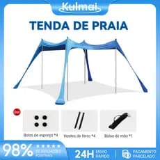 Tenda Elástica De Praia, Barraca Ar Livre 3x3 Com Guarda-Sol Resistente A UV , Toldo Familiar À Prova De Vento camping