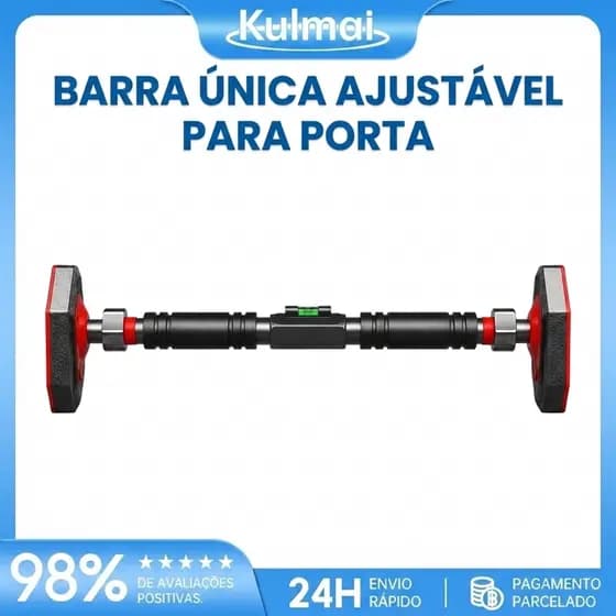 Kulmai Barra de Flexão Ajustável para Porta 73-100cm Sem Furos, Portátil Treino Musculação Fitness em Casa Academia