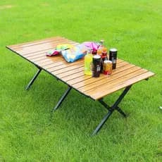 Mesa Dobrável Portátil em Alumínio 120x59cm – Compacta e Resistente para Camping e Lazer
