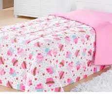 Edredom Avulso Infantil Solteiro Estampado Macio 2,10x1,40m Dupla Face