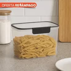 Pote Hermético Para Grãos Organizador 1,9 Litros Transparente Cozinha Mantimentos Lavanderia