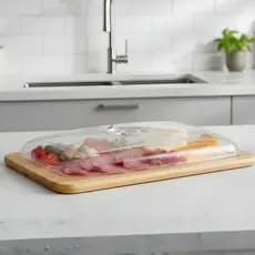 Porta Frios de Bambu com Tampa – Tábua para Queijos e Petiscos Elegante e Sustentável