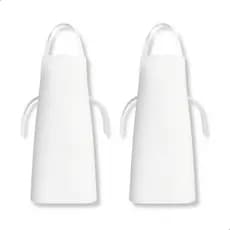 Kit 2 Avental PVC Branco Reforçado Maicol Impermeável Profissional Açougue Cozinha Industrial Limpeza