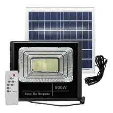 Refletor Solar Led Holofote Placa Bateria Prova D'água Luz Forte Branco Frio