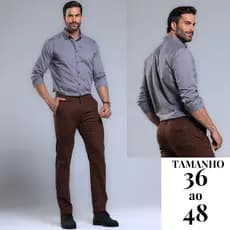 Calça Masculina Sport Fino Alfaiataria Bolso Embutido Tecido Premium
