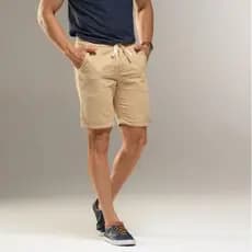 Short De Linho Masculino Básico Mauricinho Alta Qualidade