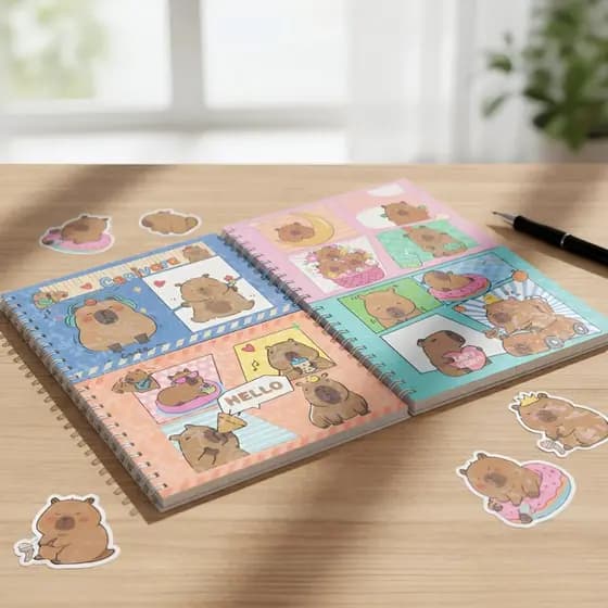 Livro de Colorir Capa Dura 50 Folhas Caderno de Desenho Pintura Coloring Book infantil  -XWG