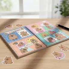 Livro de Colorir Capa Dura 50 Folhas Caderno de Desenho Pintura Coloring Book infantil  -XWG