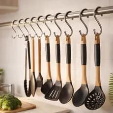 Kit 5 ou 10 Ganchos S em Aço Metal Resistente Multiuso Cozinha Armário Organizador