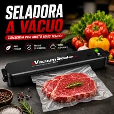 Seladora a Vácuo Doméstica 110v Máquina Hermética para Alimentos Vacuum Sealer Compacta