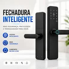 Fechadura Eletrônica Digital Biométrica Touch com Senha Cartão NFC Inteligente Alta Segurança