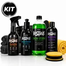Kit Completo TOP para Carro e Moto Limpeza Automotiva Shampoo Snow Cera Restaurador Interno Externo