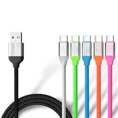 Cabo Tipo-C Reforçado Colorido 1.9mm de Alta Velocidade para Carregamento e Transferência de Dados – Compatível com Andr