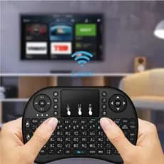 Mini Teclado Wireless LE-7704 com Iluminação LED – Controle Remoto Air Mouse, Touchpad e Conexão Sem Fio 2.4G