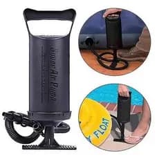 Bomba de Ar Manual Portátil 30cm com 3 Bicos Adaptadores –