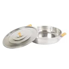 Frigideira de Aluminio Fundido Polido Batido Grosso com Tampa 40