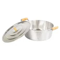Panela Caçarola de Alumínio Fundido Grosso Batido Polido - 22cm
