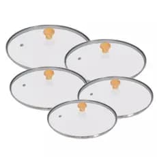 Tampa de Vidro com Borda Inox para Panelas tamanhos 14 a 30