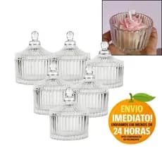 KIT COM 30 MINI BOMBONIERE POTICHE DE VIDRO CRISTAL - LEMBRANCINHA - DECORAÇÃO