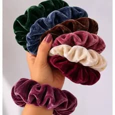 kit scrunchie veludo premium luxo preto - mais elastico - não arrebenta o cabelo - xuxinhas luxuosas - alta qualidade