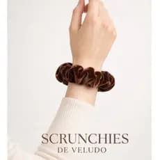 kit Scrunchie veludo PRETO Premium / elastico de cabelo xuxinha