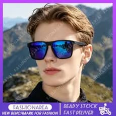 (FASHIONAREA) Estilo Esportivo Caminhadas Corrida Praia Pesca Personalidade Aro Completo Óculos De Sol Unissex Polarizad