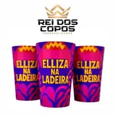 Kit 50 a 100 Copos Personalizados Eco Label 500ml Festas Eventos