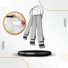 100 Chaveiros Abridor Garrafas Latas Personalizados Brindes Cor Prata