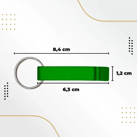 100 Chaveiros Abridor Garrafas Latas Personalizados Brindes Cor Verde