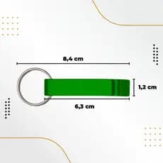 100 Chaveiros Abridor Garrafas Latas Personalizados Brindes Cor Verde