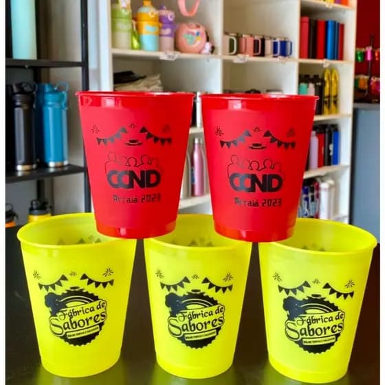 Kit EcoCup 370ml Tipo Caldereta Personalizados Festas Eventos Empresas Logo Confraternização
