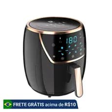 COIBEU Fritadeira Elétrica sem Óleo 5L Air Fryer Botão 1500Watts Preto 127V/220V