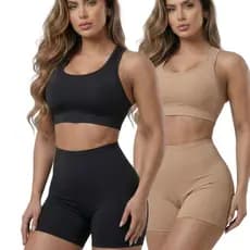 Short Segunda Pele Anágua Feminino Justo Básico Conforto Treino Moda Fitness