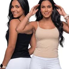 Regata Feminina Segunda Pele Justa Básica Confortável Casual