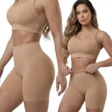 Short Anágua Segunda Pele Anágua Feminino Justo Básico Conforto Treino Moda Fitness