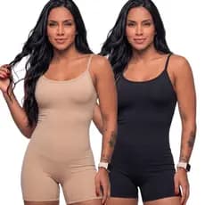 Macaquinho Segunda Pele Feminino  Compressão de Medidas Macaquito Anágua Modeladora
