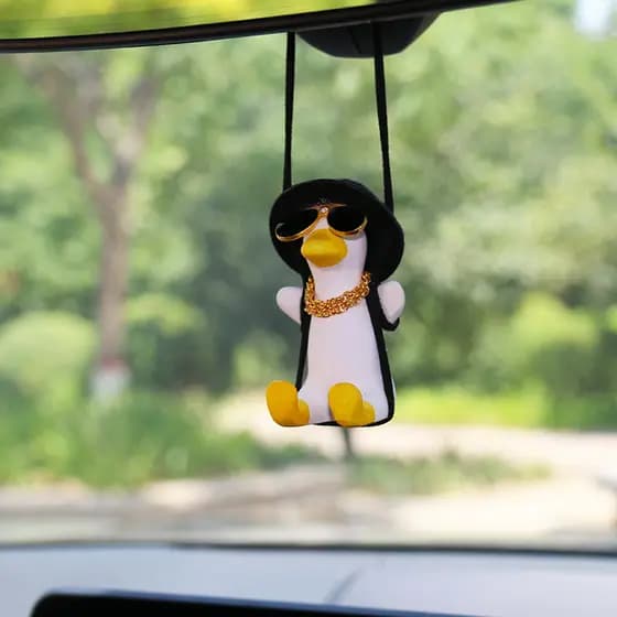 Acessórios do carro acessórios do carro balanço pato espelho retrovisor pingente decoração Interior do carro pequeno pat