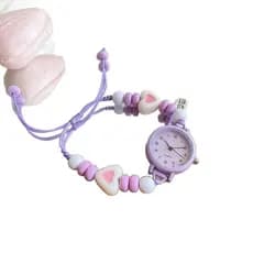 Novo relógio feminino em formato de coração, relógio fofo e moderno para meninas, relógio de quartzo decorativo para est