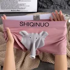 Elefante dos desenhos animados roupa interior Modal masculina respirável confortável Boxer juventude moda Shorts masculi