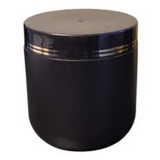 Pote Plástico 500g ou 1000 grs Vazio C/ Friso Tampa Rosca - PEAD Pote 500ml pote preto500 ml