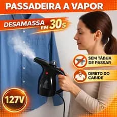 Passadeira a Vapor Passar Roupas Direto no Cabide Desamassar Tecidos Camisa Social Blusa Portátil