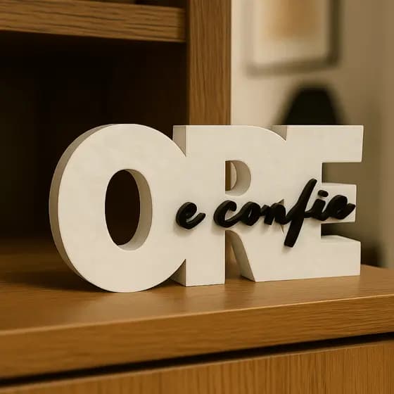 Decoração “Ore e Confie” - Decoração de Quarto, Sala, Cozinha - Decorativo moderno