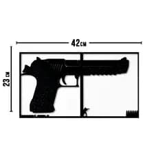 Quadro Decorativo Desert Eagle Cs Go 2 Preto Carbono 2 Peças